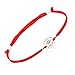 Inspirational Lucky Friendship Protection Bracelet - Happy Feng Shui Coin with Yin Yang Engraved Wristband - Handmade Sterling Silver Adjustable Red Bracelets Gifts for Men Women Girls Boys Kids