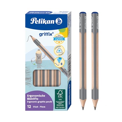 Pelikan Griffix Triangular Wooden Pencils (Pack of 12)