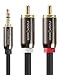3.5mm to RCA Cable (25FT), FosPower RCA Audio Cable 24K Gold Plated Male to Male Stereo Aux Cord [Left/Right] Y Splitter Adapter Step Down Design primary