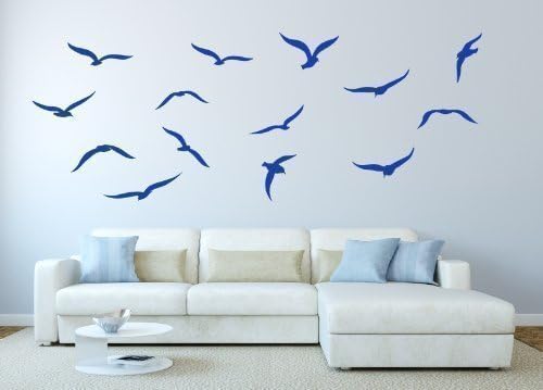 Aixiaoxiqing Customizable Colors Seagulls Wall Decals Wall Complicated Decal Wall Stickers Home Decoration