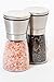Salt and Pepper Grinder Set - Durable, Stainless Steel, Salt Grinder and Pepper Grinder - Adjustable Coarseness Ceramic Mechanism - Easy To Operate, Clean, Refill - Elegant Salt and Pepper Mill Set