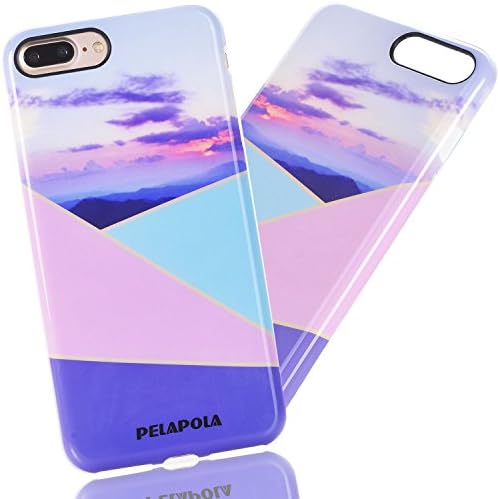 iPhone 7 Plus Case, PELAPOLA iPhone 7 Plus [Original Design] Shell Soft Flexible TPU Thin Slim Protective Cases Cover Unique Glossy Pattern For Apple iPhone 7 Plus(2016) [Bright Sky]