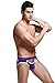 ONEFIT Mens Sexy Solid Color G-String Thong Shorts Nylon Briefs Purple M