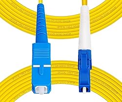 Fibergaga-15m(50ft) OS2 SC/UPC to LC/UPC Fiber