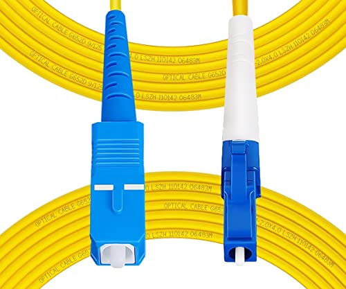 Fibergaga-15m(50ft) OS2 SC/UPC to LC/UPC Fiber