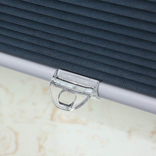 SBARTAR Blackout Cellular Shades Cordless Honeycomb Blinds for Windows Inside & Outside Mount 31" W x 64" H, Ocean Blue(Blackout)