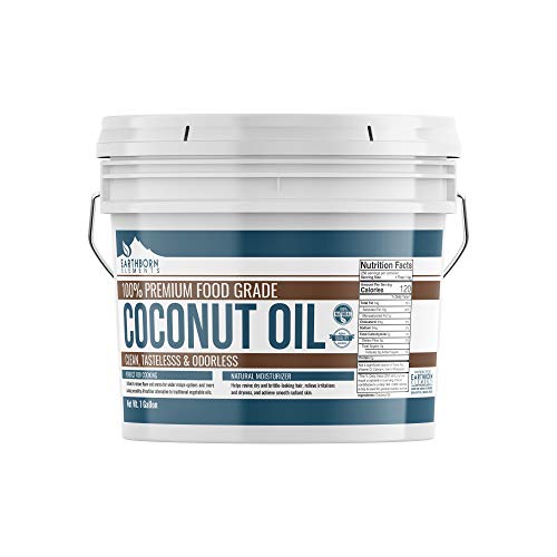 Earthborn Elements Coconut Oil (1 Gallon), Non-Hydrogenated, Food Grade, Always Pure