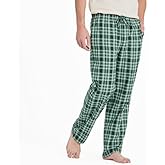 Life is Good. Men's Treeline Plaid Classic Sleep Pant, Treeline Green, Large