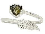 Moldavite Ring 925 Sterling Silver Handmade Women