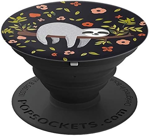 Cute Sloth Sleeping on Tree Pop Socket Phone Mount Grip - PopSockets Grip and Stand for Phones and Tablets