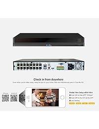 GW Video Security Camera System 1080P NVR 5.0 megapíxeles 1080p Resistente a la intemperie 2.8-12 mm Varifocales, grabación 1080P a 30 fps en tiempo real