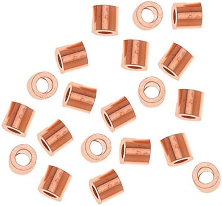 Tube Crimp Beads, 2 x 2mm, 50 Pieces, Genuine Copper
