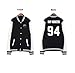 mainlead BTS Bangtan Boys Baseball Uniform Jacket Coat Sweater(Rap Monster, L)