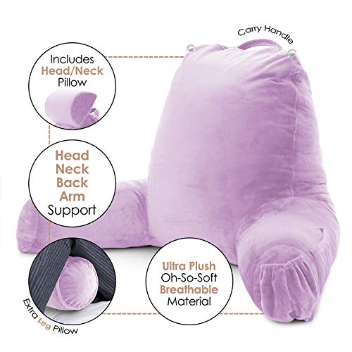 Clara Clark Reading Pillow Adult, Back Pillow for Sitting in Bed