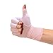Womens Arthritis Compression Gloves - Therapeutic Hand + Finger Support for Arthritic Pain Symptoms, Raynauds Disease, Joint Pain, Rheumatoid + Osteoarthritis. 1 Pair Ladies Pink Fingerless Glove (S)