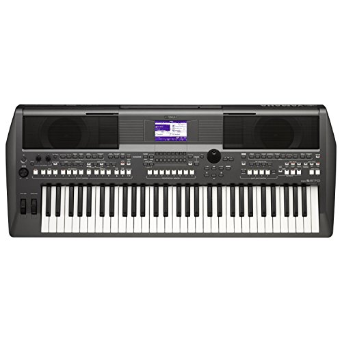 Yamaha PSR-S670 61-Key Arranger Workstation Keyboard with Onboard Stereo Speakers and MegaVoice Articulation Technology with Keyboard Stand, Sustain Pedal and Headphones