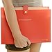 SKYDUE Portable Accordion Document File Folders Expanding Letter Organizer, 8 Pockets (Red)
