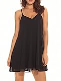 PrinStory Women's Summer Spaghetti Strap Sundress Sleeveless Beach Slip Dress