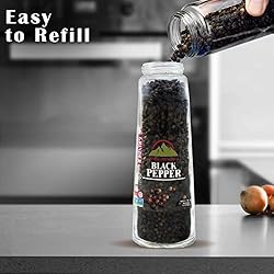 Himalayan Chef Black Peppercorns-Tall Glass