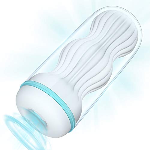 Male Masturbator Cup with Vacuum Suction, 3D Pocket Pussy Stroker with Realistic Inside Textures for Men Masturbation, Allovers Portable Masturbation Cup Adult Sex Toys with Lubricant Pipe