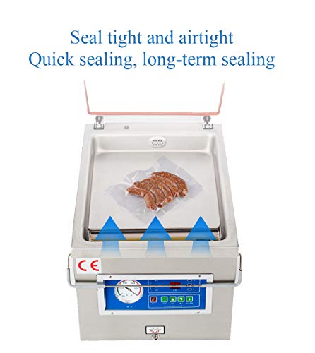 Hanchen Handels-Vakuumiergerät, 750 W, Lebensmittel-Vakuumierer, Edelstahl, für Fleisch/Gemüse/Meeres/elektronische… – Bild 6