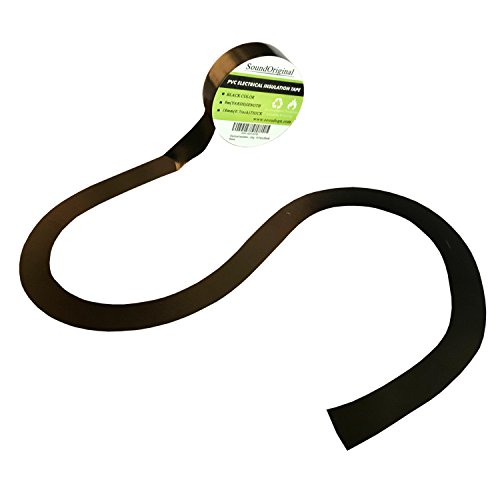 image for Soundoriginal Black Electrical Tape 10 Pack 3/4-Inch by 60 Feet, Volta