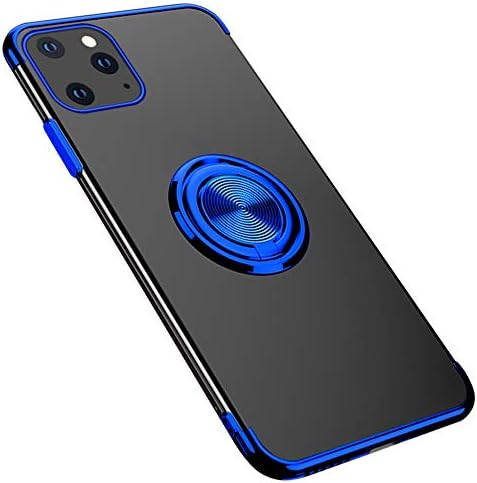 GRKJGytech iPhone 11 Pro Case Ring,Clear Holder Car Magnetic Slim Fit Soft TPU Flexible Silicone Protective Cover for iPhone 11 Pro(Blue)