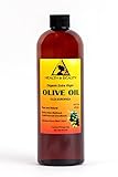 Olive Oil Extra Virgin Organic Unrefined by H&B OILS CENTER Raw Cold Pressed Premium Quality Natural Pure 16 oz