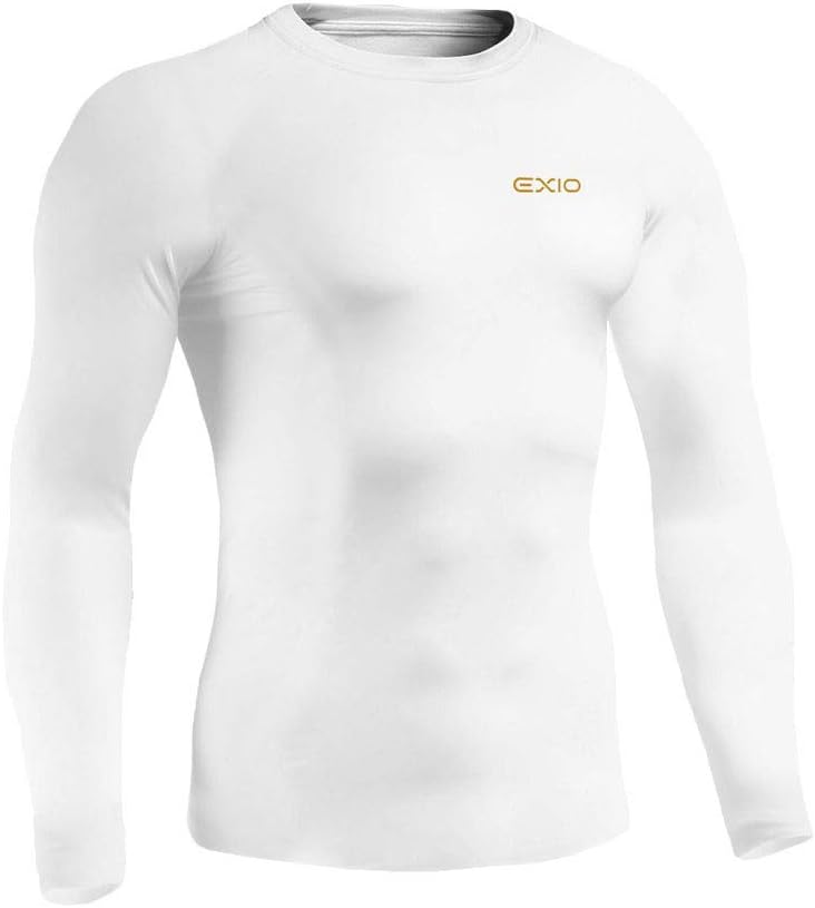 EXIO Mens Thermal Winter-Gear Compression Top Long-Sleeve Midweight Baselayer Underwear Shirt/Bottom