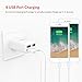Yoobao US Portable 4 Port USB Wall Charger Plug Multi USB Charger Phone Charging Block Adapter Compatible iPhone X/ 8 Plus/ 8, iPad, Samsung Galaxy, Nexus 6P/ 5X, and Most Digital Devices - White