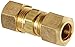 Anderson Metals 50062-06 50062 Brass Compression Tube Fitting, Union, 3/8