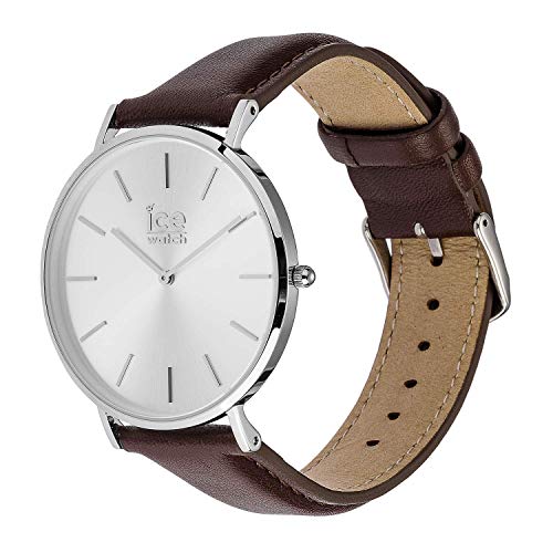 Ice-Watch - CITY classic Brown silver - Reloj marrone para Hombre con Correa de cuero - 016228 (Medium) - Imagen 3