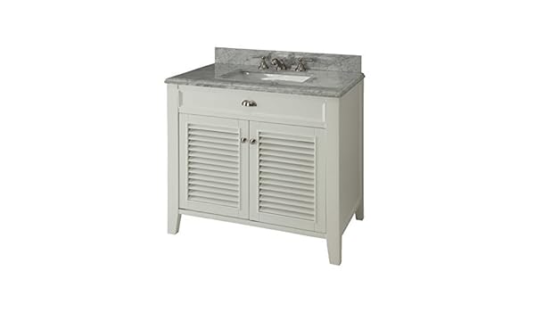 Kalani 30 Inch White Bathroom Vanity Carrara Top Includes Self