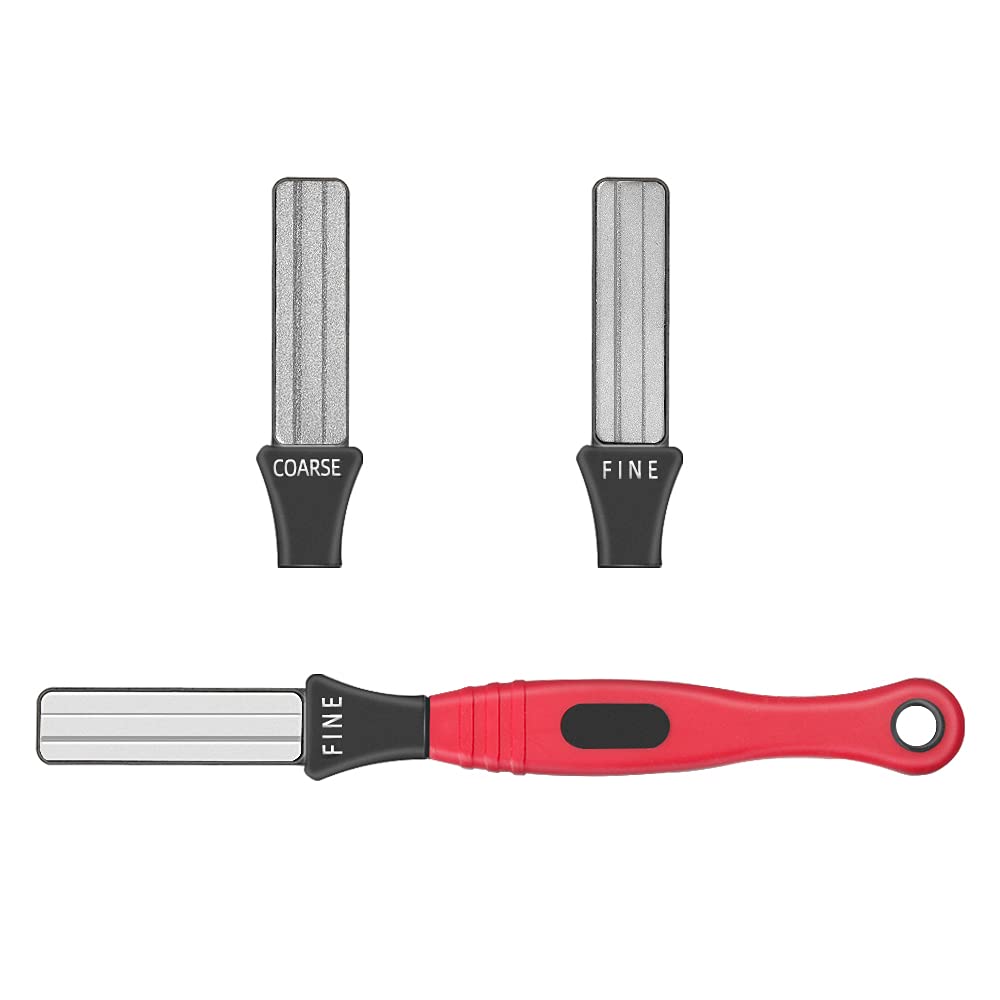 DMD Fishing Hook Hone Diamond Sharpener Multi Groove Dual Grit Medium and Fine Knife Sharpening Stone(1 piece)