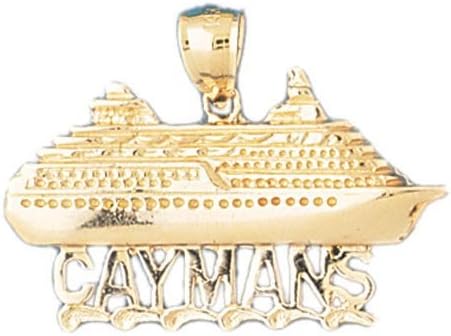 Dazzlers Solid 14karats gold Cruise Ship Caymans Charm Pendant Available in three colors from jewelsberry (weights: 4.4 grams only)