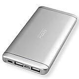 10000mAh Portable Charger Fast Charging,Dual USB Port External Battery Charger for iPhone, iPad, Samsung Galaxy, Smart Phone,tablet(silver)