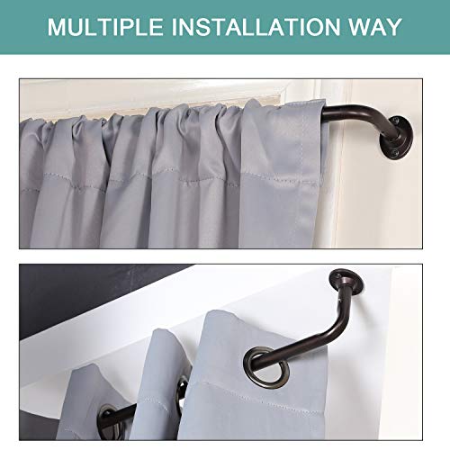 Turquoize 2 Pack Wrap Around Curtain Rods For Windows 28 to 48 inch