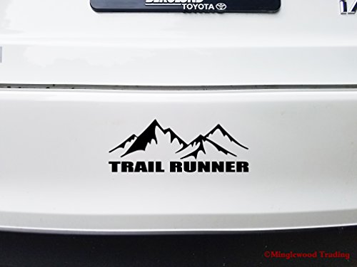 TRAIL RUNNER 8" x 3" Vinyl Decal Sticker - Running 5K 10K 13.1 26.2 Marathon - 20 COLOR OPTIONS - - YELLOW