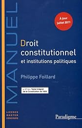 Droit constitutionnel et institutions politiques