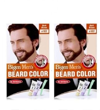 Bigen Mens Permanent Hair Colour Dark Brown 103 - Pack of 2