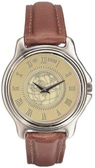 Mississippi State Bulldogs Men's Two Tone Stainless Steel Watch Brown