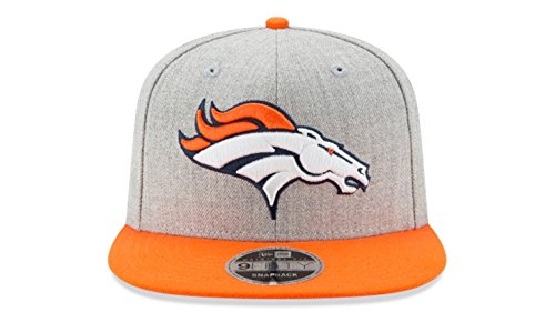 New Era Denver Broncos 9Fifty Charcoal Action Two Tone Field Hat Snapback Cap NFL