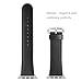 WFEAGL Compatible iWatch Band 38mm 40mm,Top Grain Leather Band Replacement Strap for iWatch Series 4,Series 3,Series 2,Series 1,Sport, Edition (Black Band+Silver Adapter,38mm 40mm)