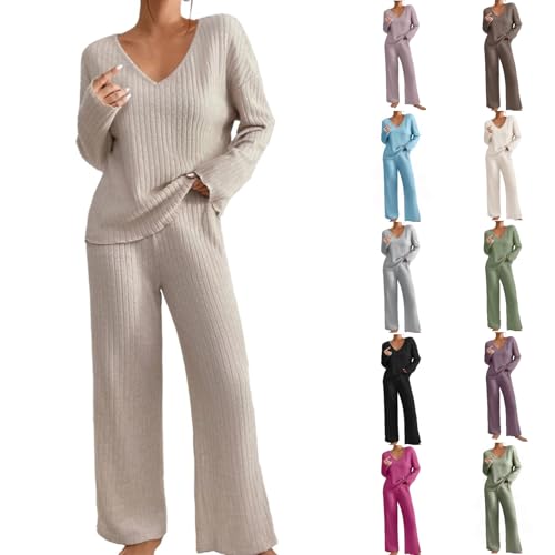 outfits for women plus size fall, Lounge Wear Sets for Women UK, Tracksuit Womens Full Set 2 Piece Ladies Fall Tracksuits Comfort Long Sleeve Activewear Fashion Autumn Clothing Outfits (d-Beige, L)