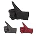 GLOUE Women's Touch Screen Gloves Texting Suede Leather Warm Winter Feast Gloves Driving riding outdoor and indoor fashion gloves (Black)
