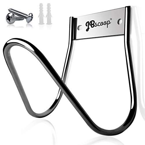 JBscoop Stainless Steel Hose Holder Wall Mount Garden Hose Hook, Ideal for Water, Air, Hydraulic Hose, Ropes, Extension Cords Heavy Duty & Rust Proof, Size:6.3x7x6.3