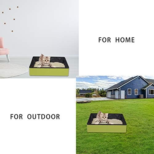 Fushida - Caja de arena portátil plegable para gatos pequeños, medianos