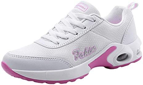 Exclusive Shoebox Women's Casual Mesh Air Cushion Lace-Up Sports Shoes Green