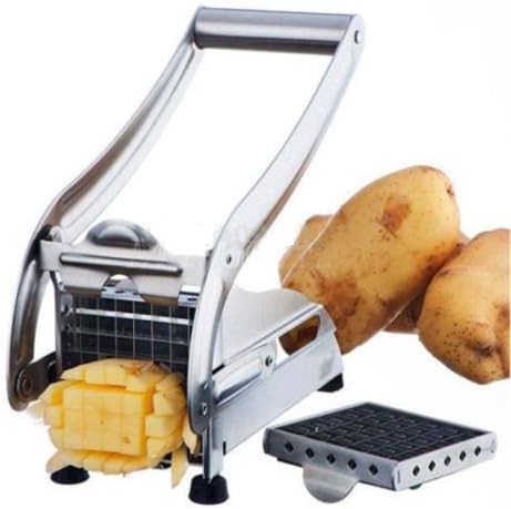Stainless Steel French Fry Cutter Potato Vegetable Slicer Chopper Dicer 2 Blades