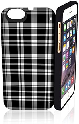 EYN Products Wallet Case for iPhone 6Plus/6S Plus - Black & White Gingham